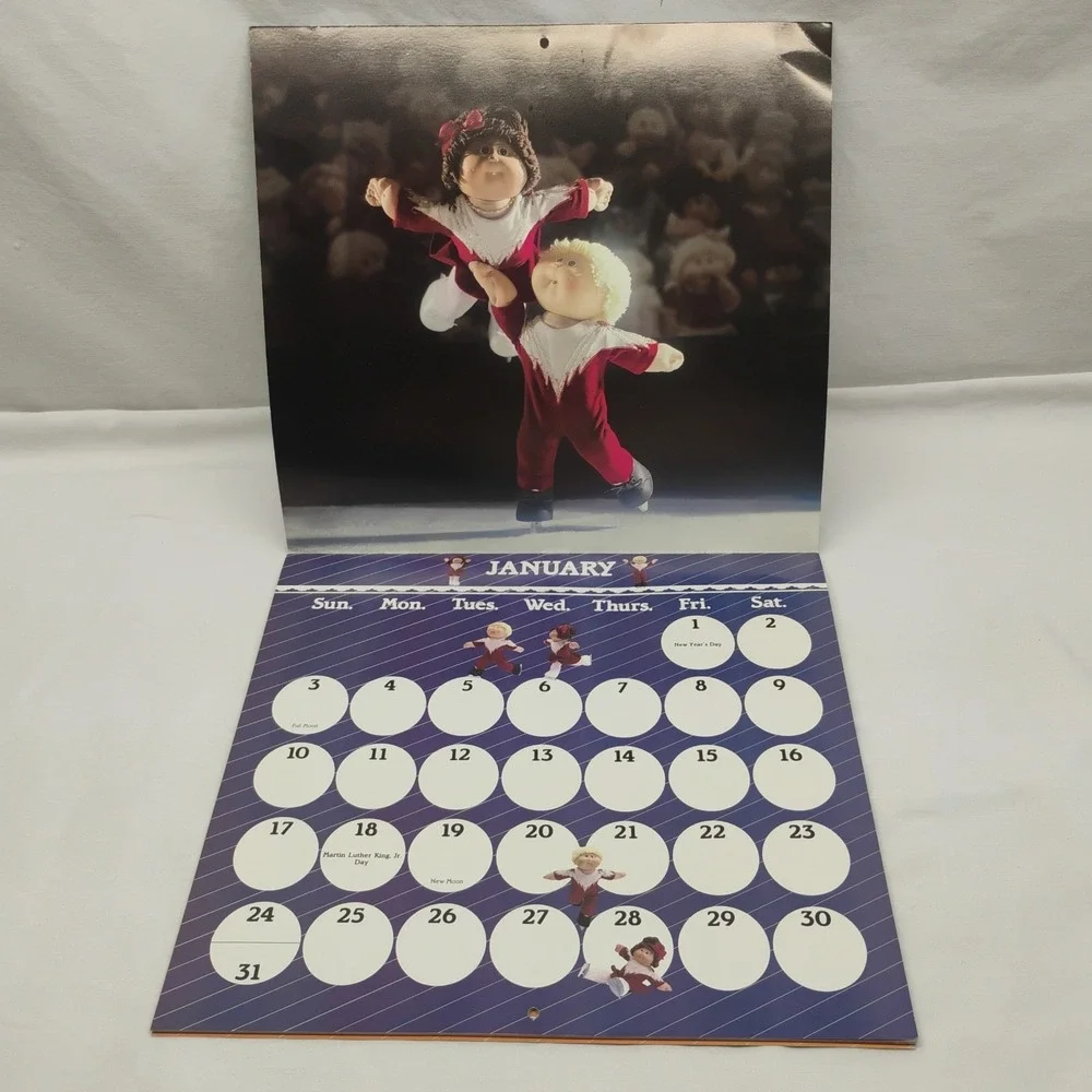 Vintage 1988 Cabbage Patch Kids Unused‎ Calendar Movie Prop Collector